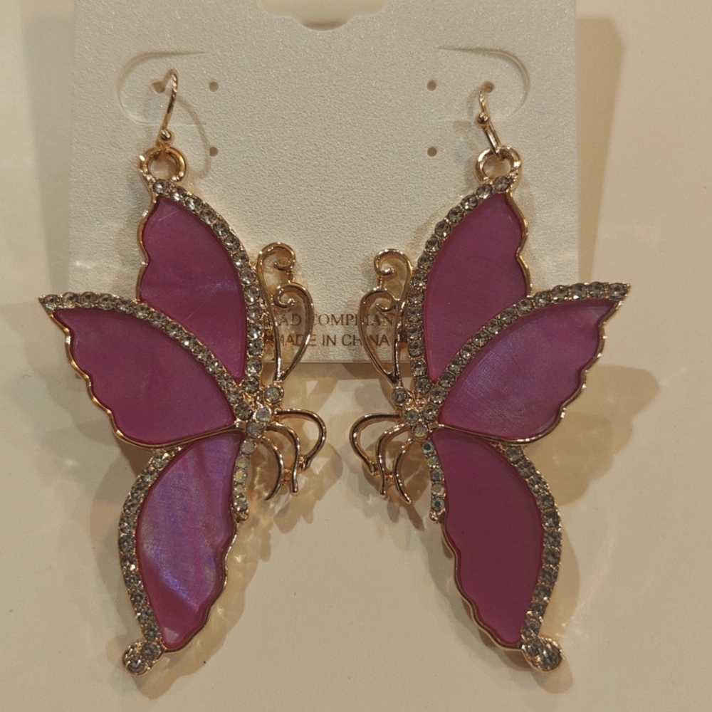 Golden Butterfly Earrings